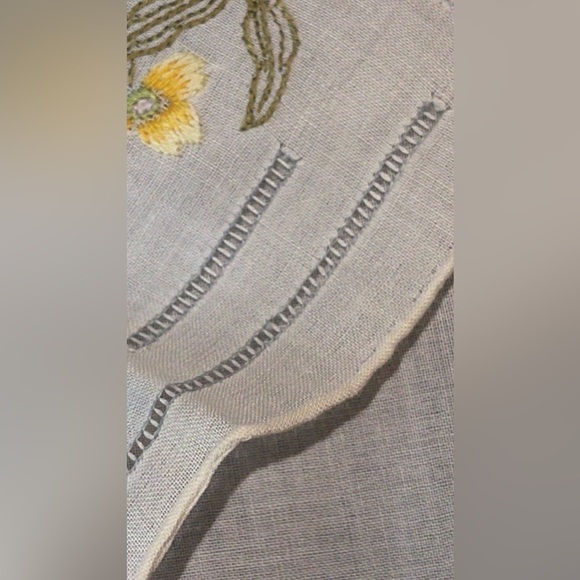 Euterpe Pardini Vintage Italian floral embroidery handkerchiefs NWT - Picture 5 of 11